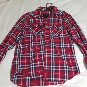 American Eagle red flannel shirt M